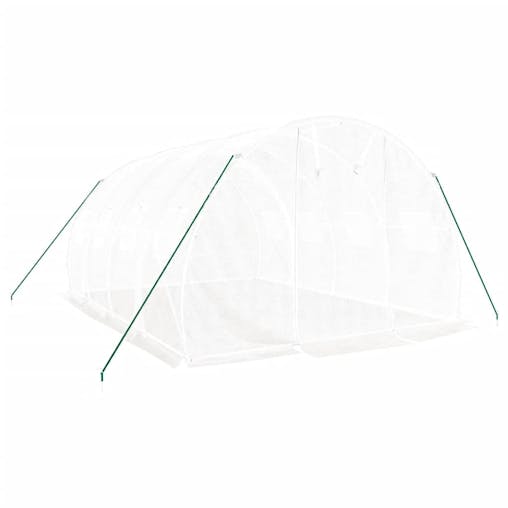 NNEVL Greenhouse with Steel Frame White 12 m&sup2; 4x3x2 m