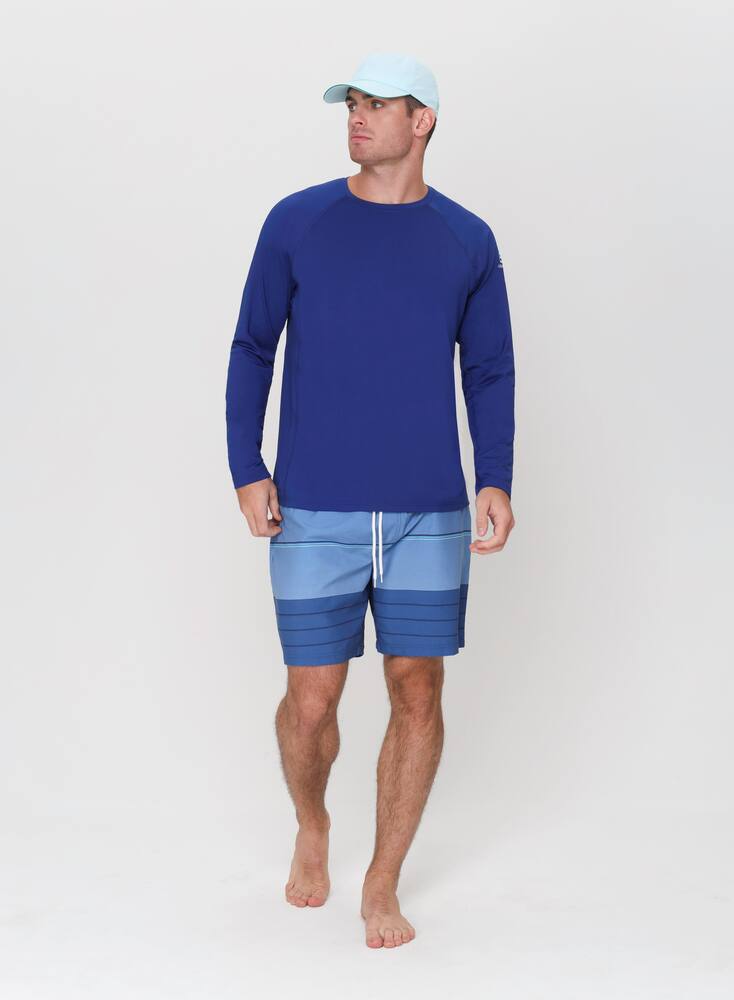 Outbound Men's UPF Relaxed Fit Long Sleeve Rashguard, Blue