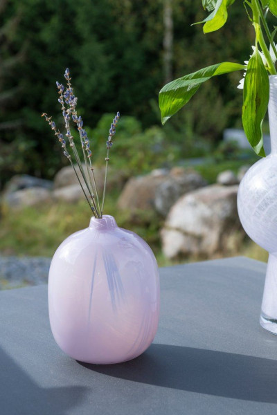 Szklany wazon w pastelowym kolorze CROCUS, 12,5 cm