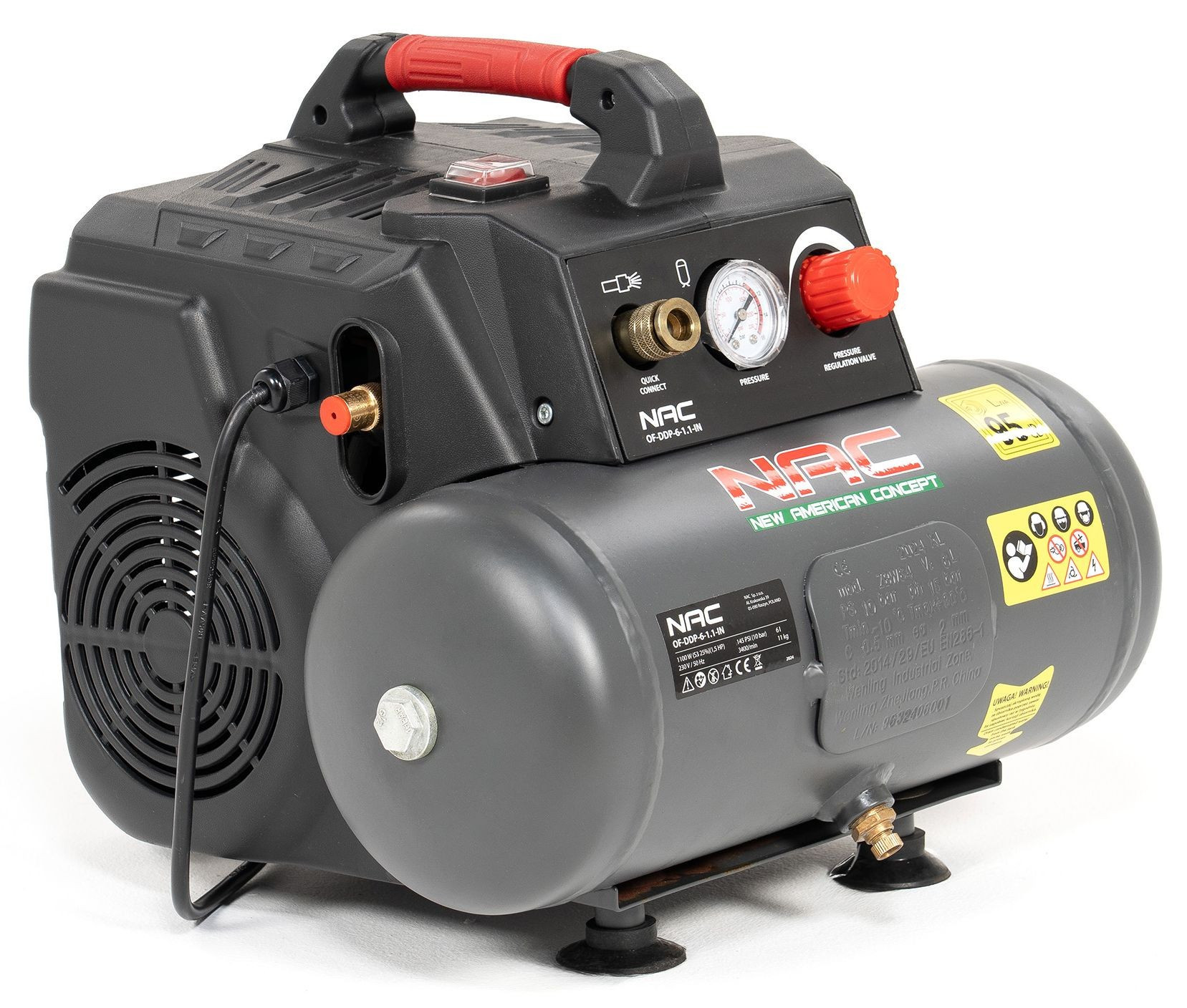Kompresor bezolejowy NACOF-DDP-6-1.1-IN 1szt.