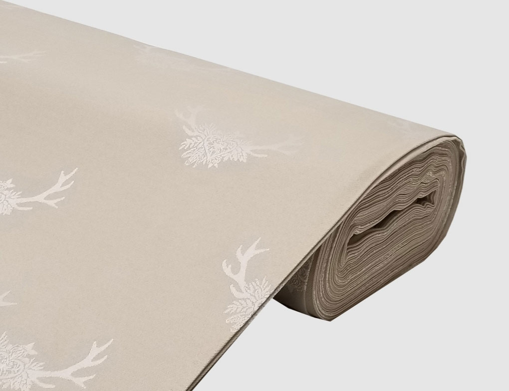 Dekostoff Jacquard Hirschgeweih