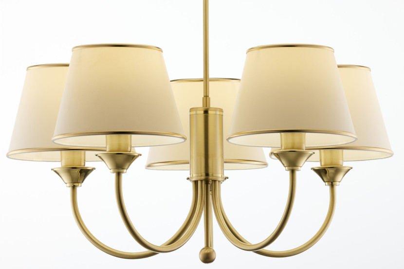 Żyrandol CLASSIC mosiądz 5xE27x20W wym:65x72x72cm IP20 Jupiter