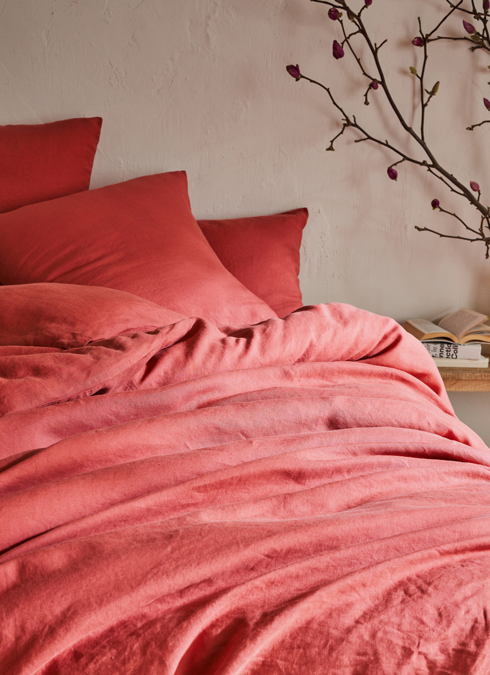 HOUSSE DE COUETTE EN LIN LAVÉ MARSALA