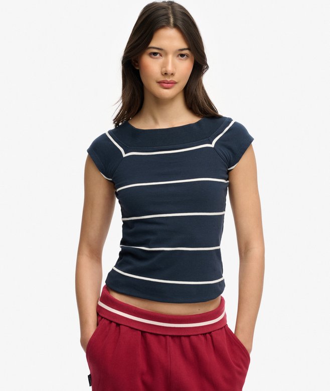 Athletic Off Shoulder Pattern Top