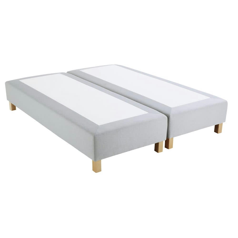 Apollon - Sommier à ressorts BOXSPRING gris clair 90x200