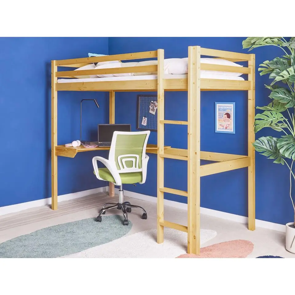 LOURY - Kinderbed - Lichtbruin - 90 x 200 cm - Dennenhout