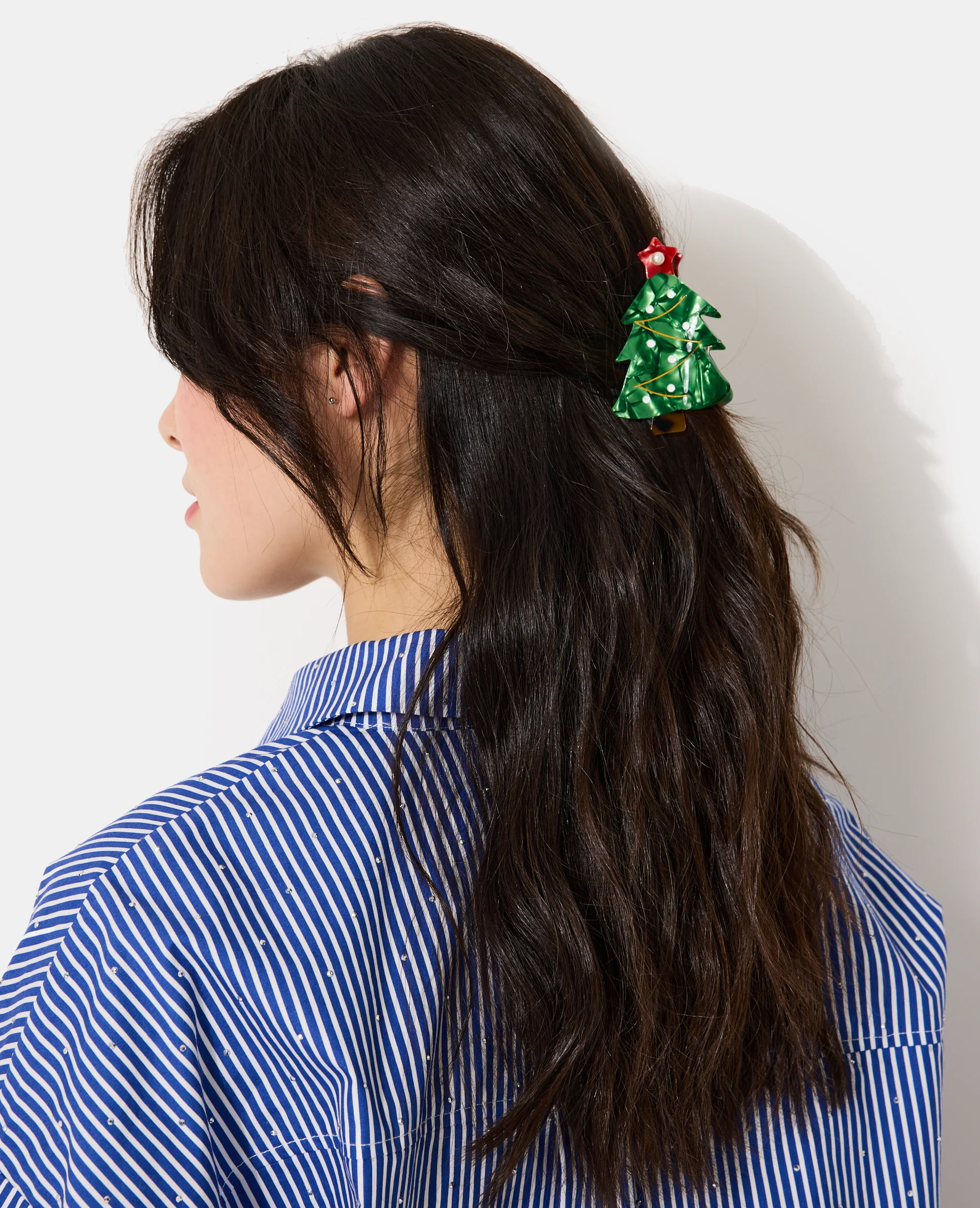 Pince crocodile Sapin effet nacre