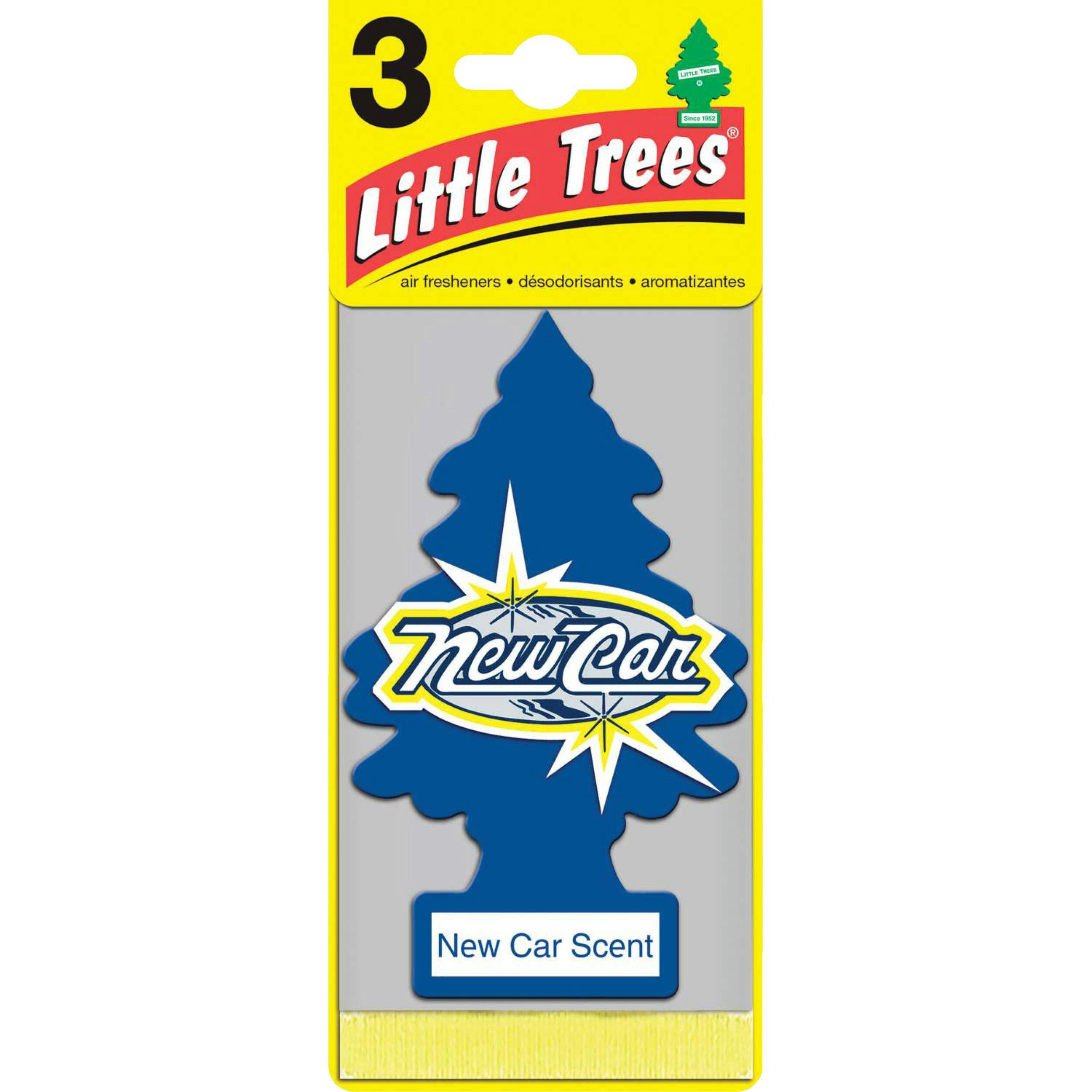 Little Trees Hanging Tree Air Freshener, New Car, 3-pk