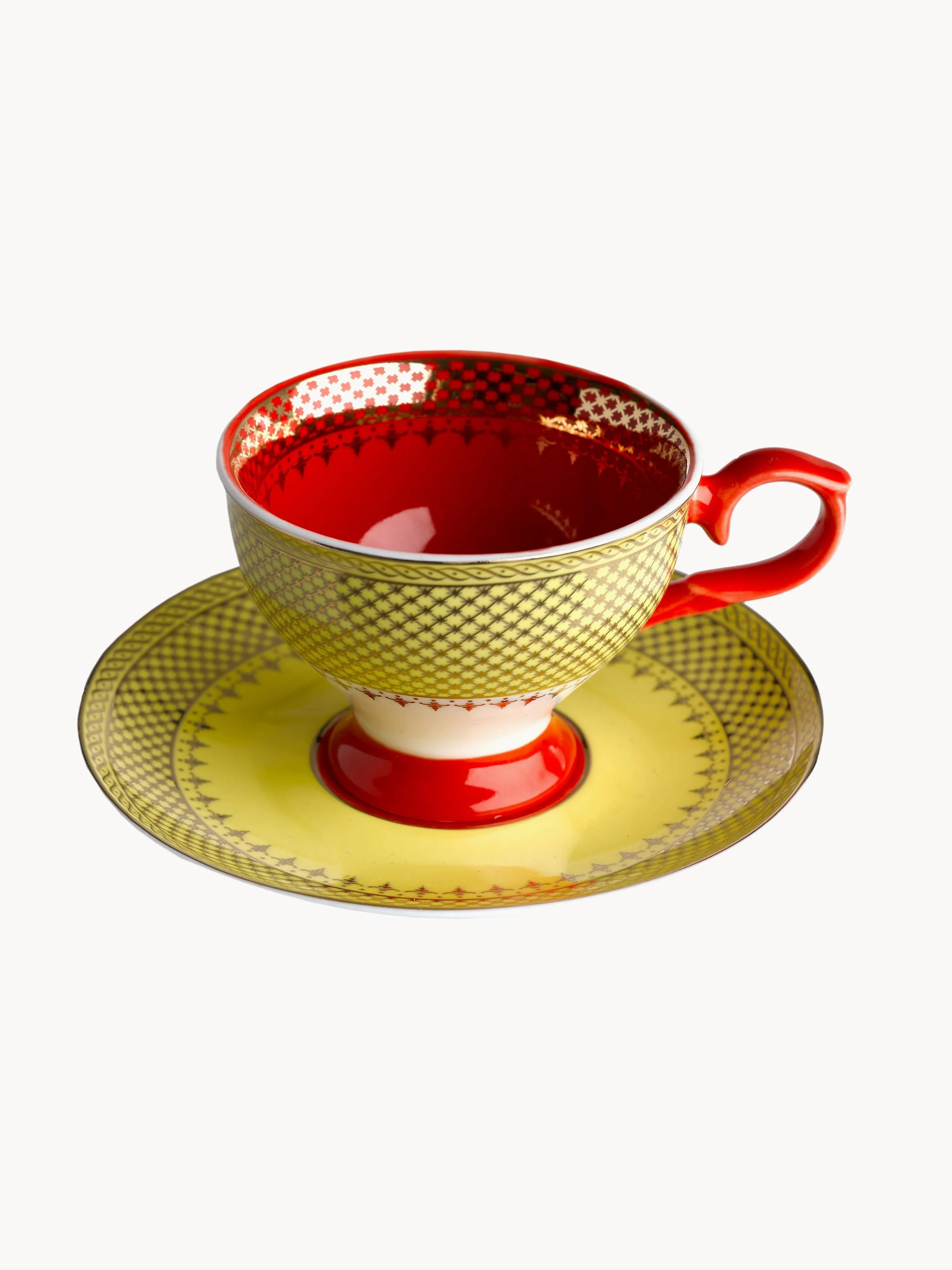 Espressotassen Grandma mit Untertassen, 4er-Set