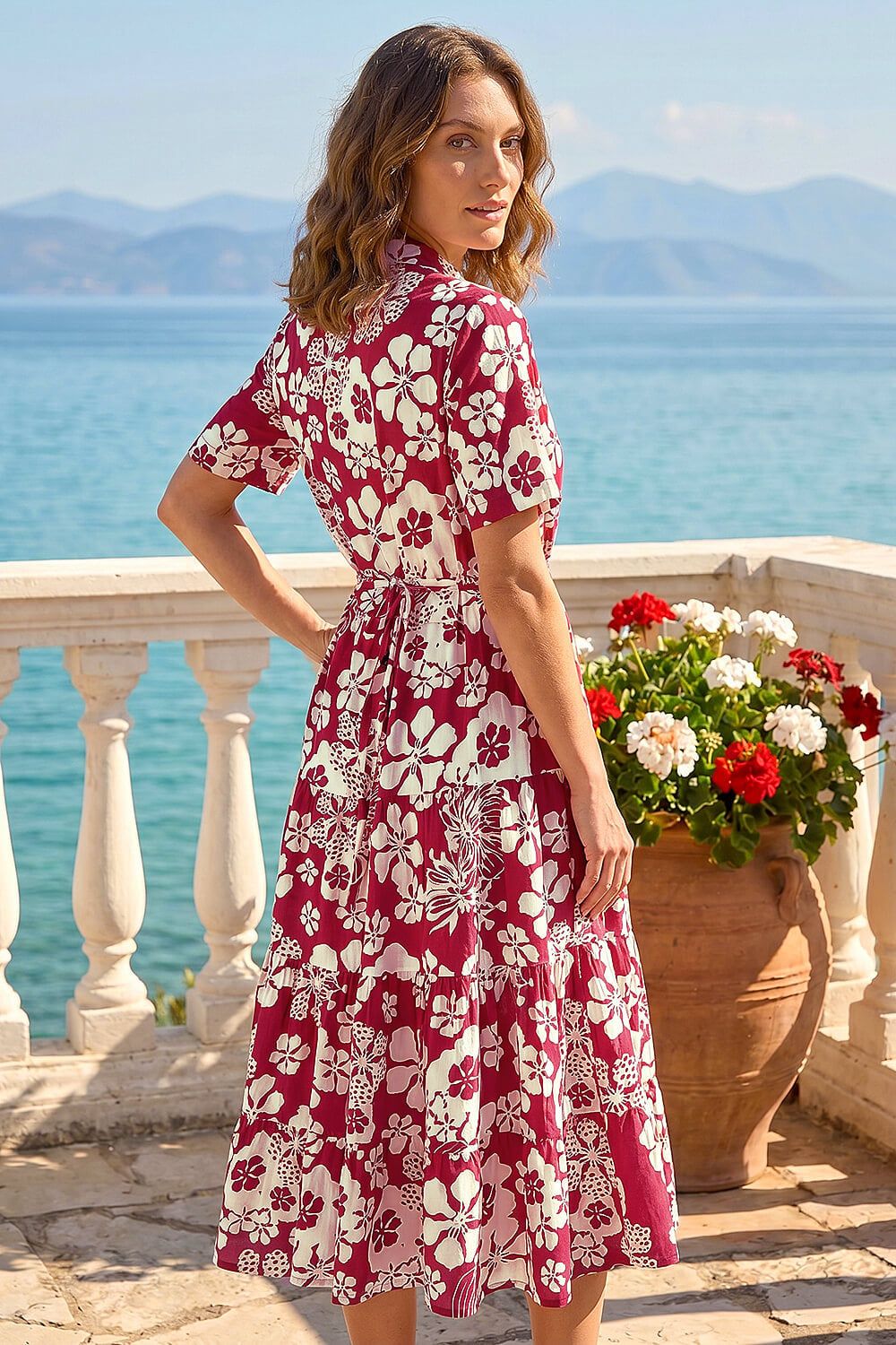 Roman Petite Floral Shirt Dress