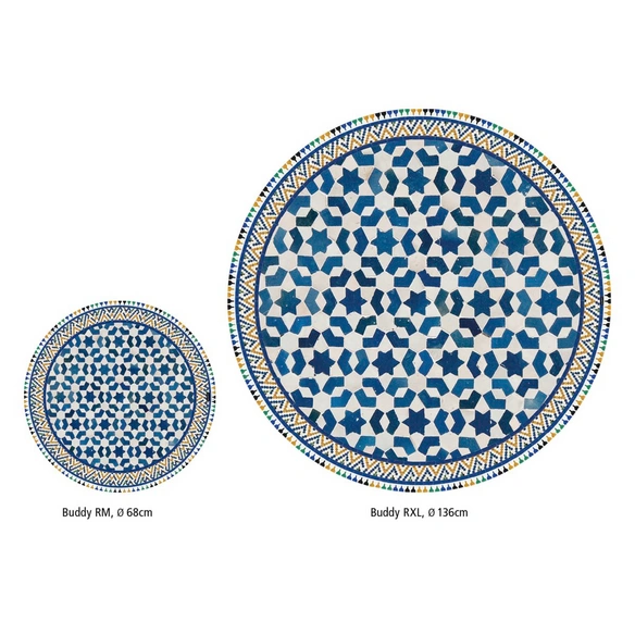 Vinyl Teppich »Enrico«, BxL:136 cm x 136 cm, blau|weiß|grün|orange