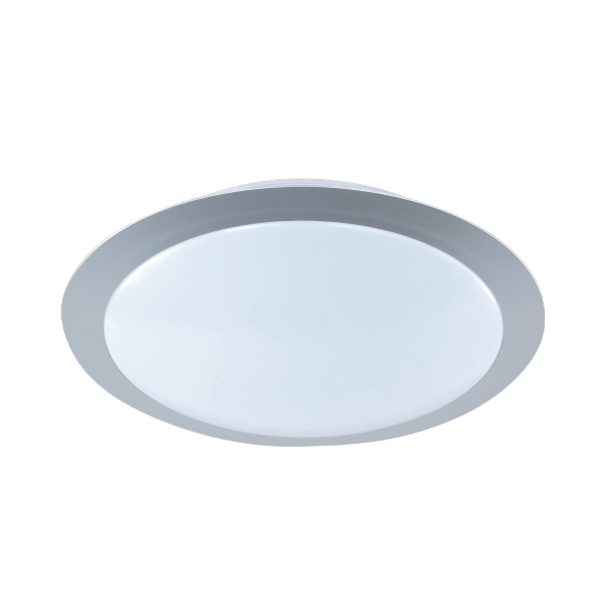 Plafon GONZALOokrągły srebrno-biały LED 1x9W 29cm 900lm IP20 Trio