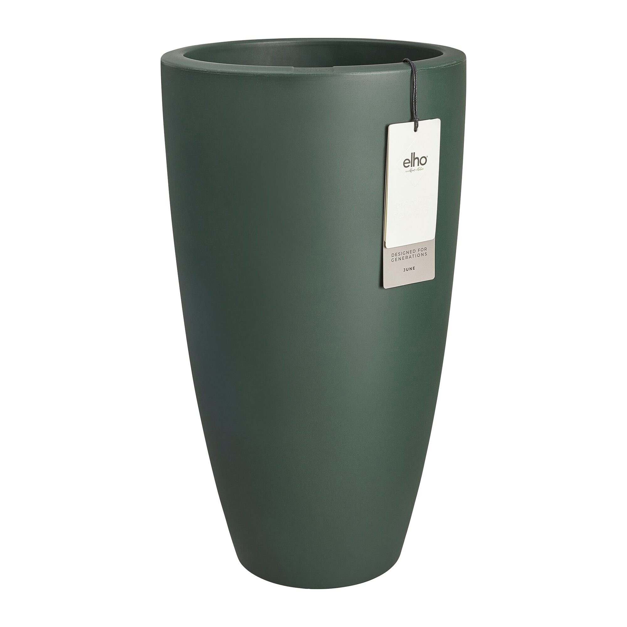 Elho June Round High 30 - Groen - L 30 x B x H 53 cm - Binnen en Buite