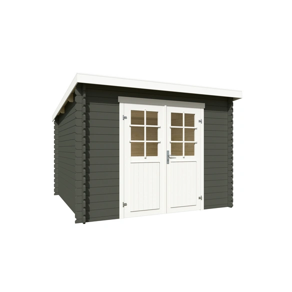 Gartenhaus »San Jose«, BxHxT: 295 x 211 x 313,9 cm, (Außenmaß inkl. Dachüberstand), grüngrau