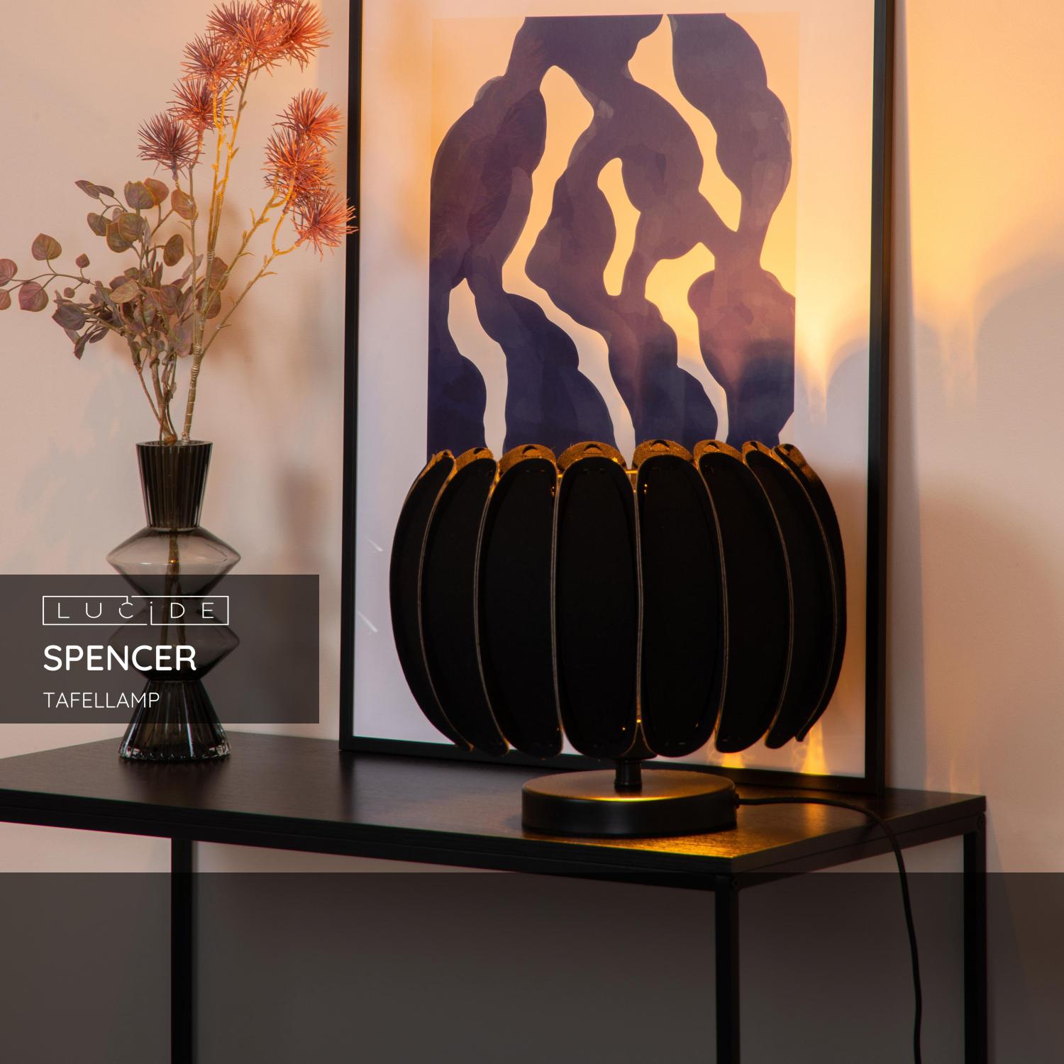 Lucide SPENCER Tafellamp - Zwart