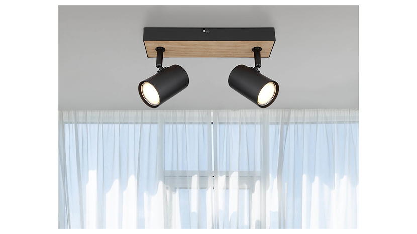 Lampa sufitowa Robby 2-punktowa metalowa czarna