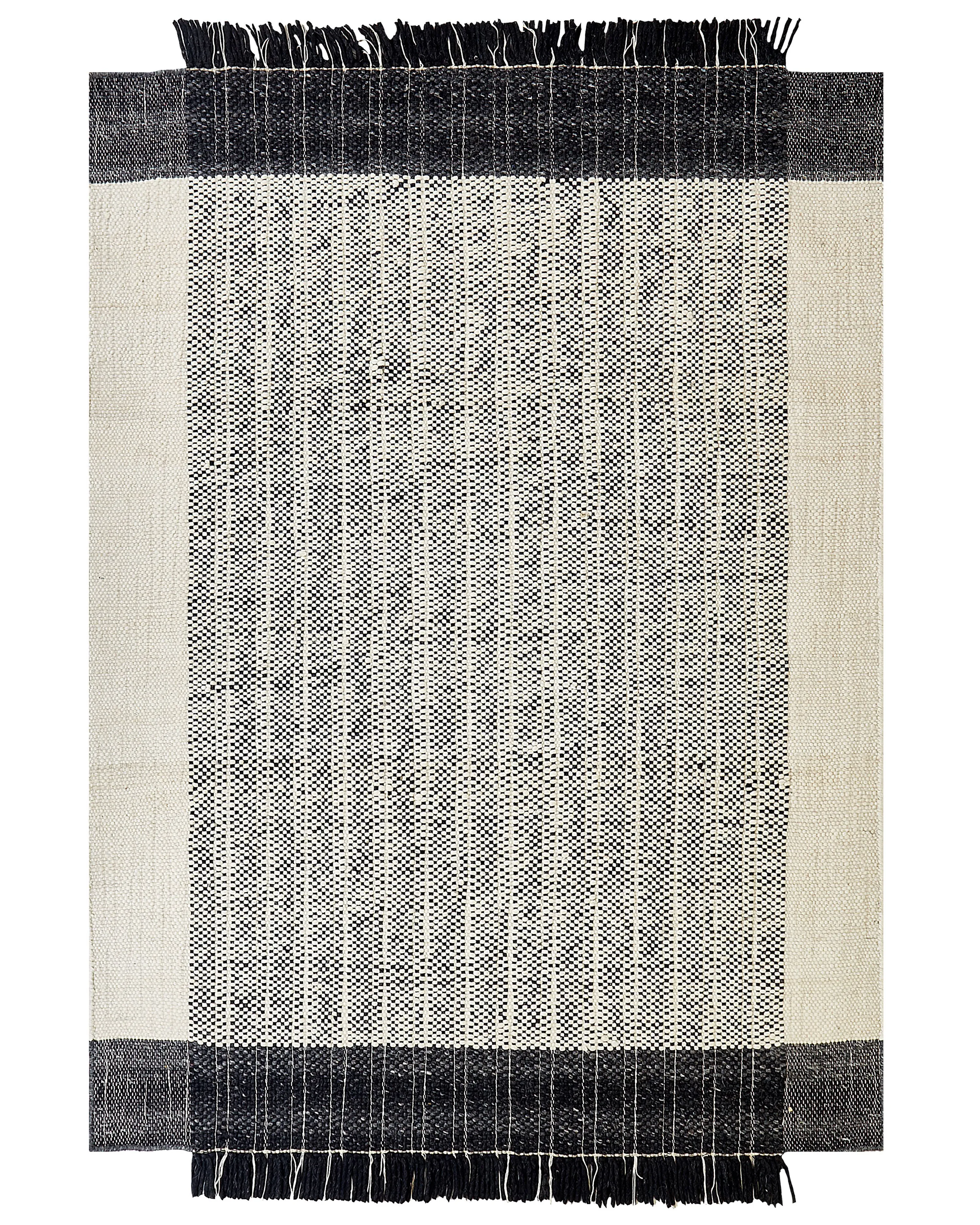 Rug KETENLI White 140 x 200 cm Wool