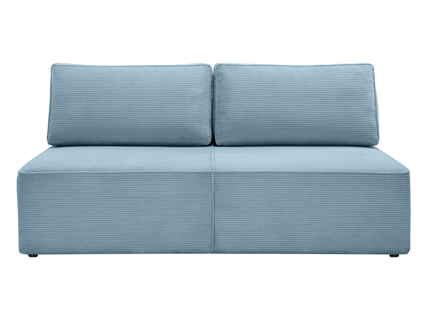 Sofa trzyosobowa Meloria rozkładana z pojemnikiem sztruksowa niebieska