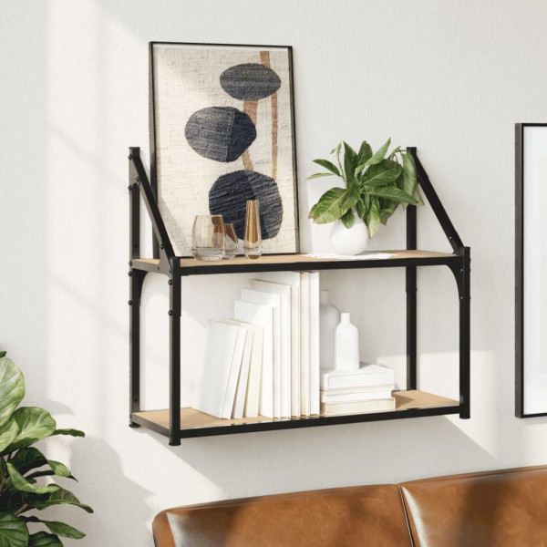 VidaXL Regał ścienny z 2 półkami 60x21x51 cm
