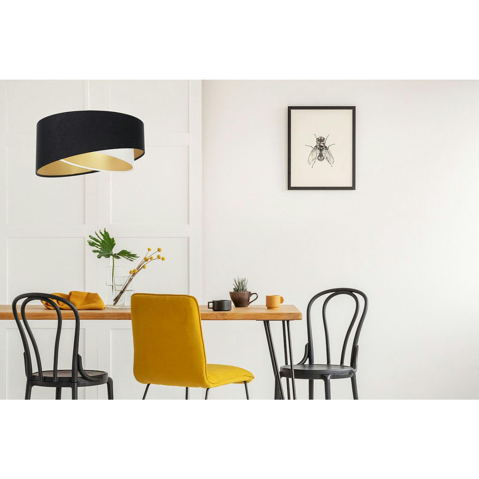 GALAXY ECO - Suspension Tissu Noir 45x45x21 cm