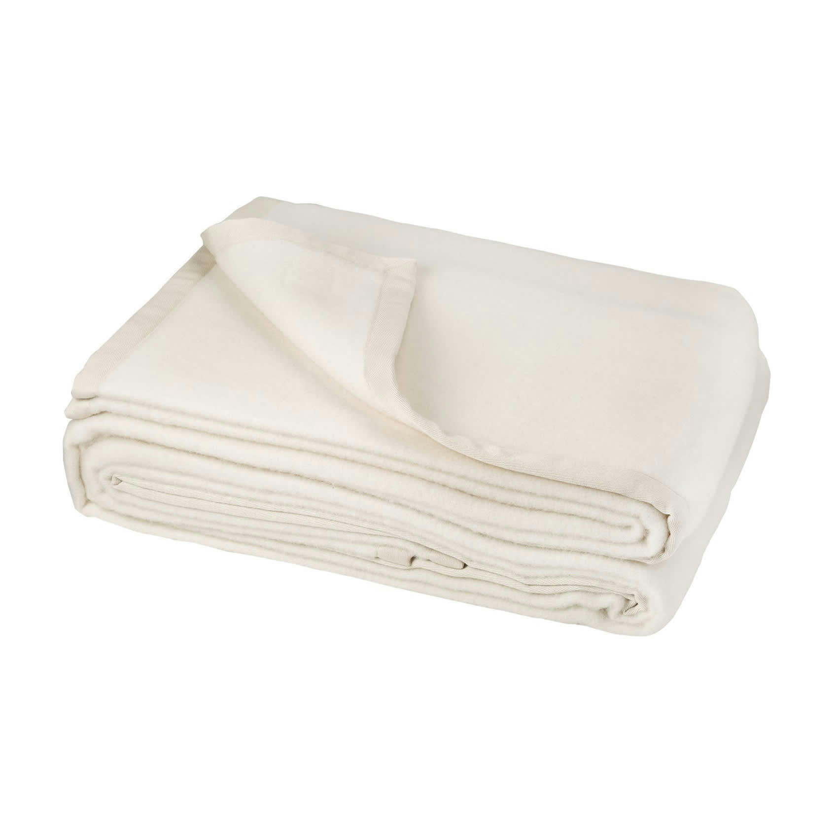 VICTORIA - Couverture unie en laine d'agneau laine naturel  x