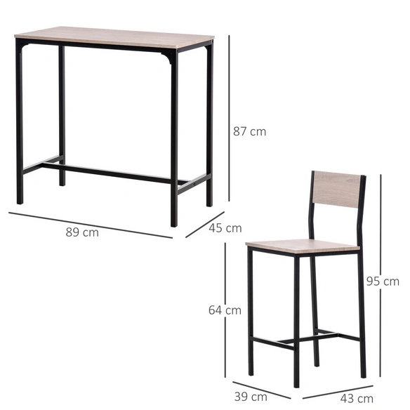 Bar-Set, BxH: 45 x 87 cm, rund