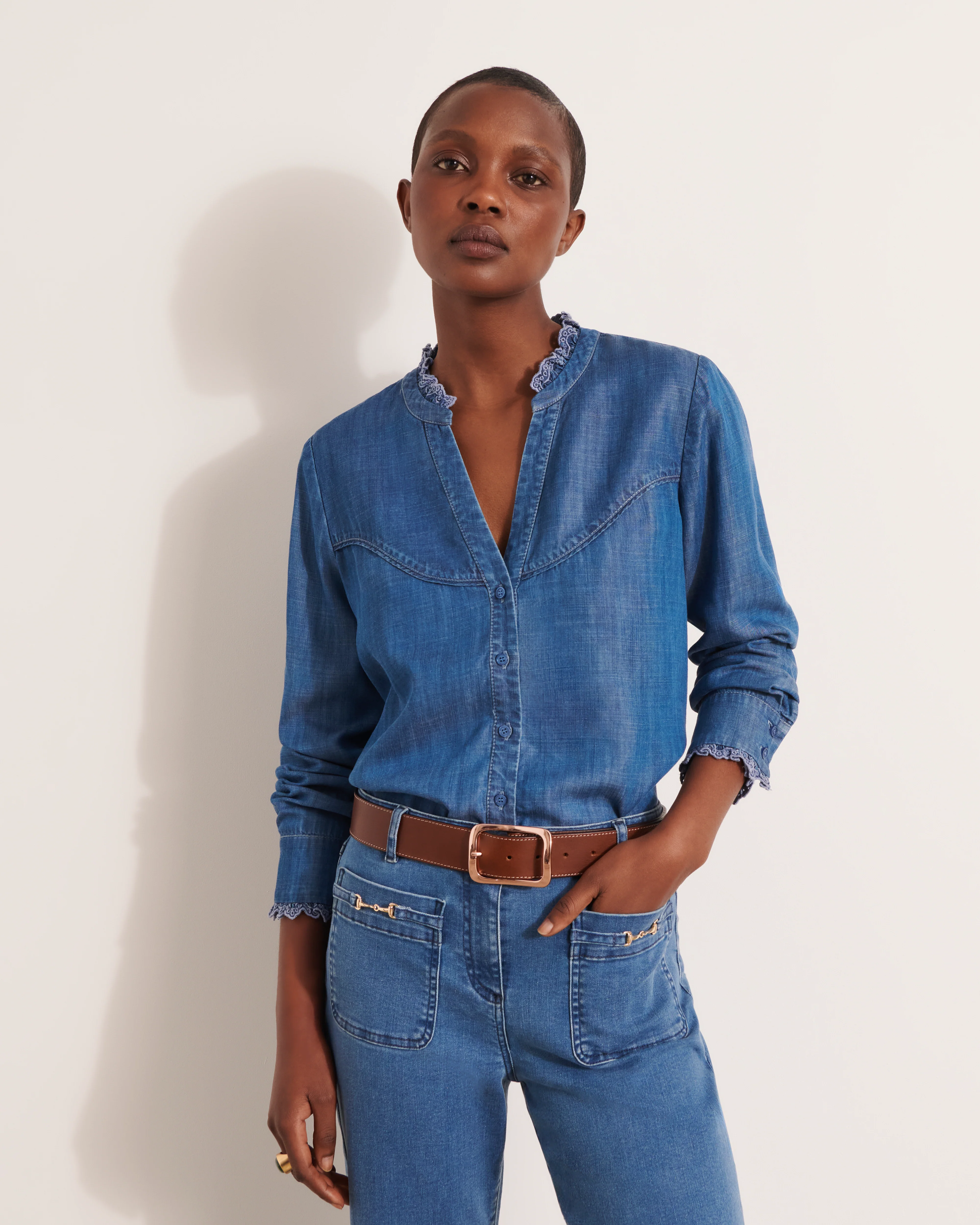 Chemise col brodé CONFIDENTIEL/12145/296