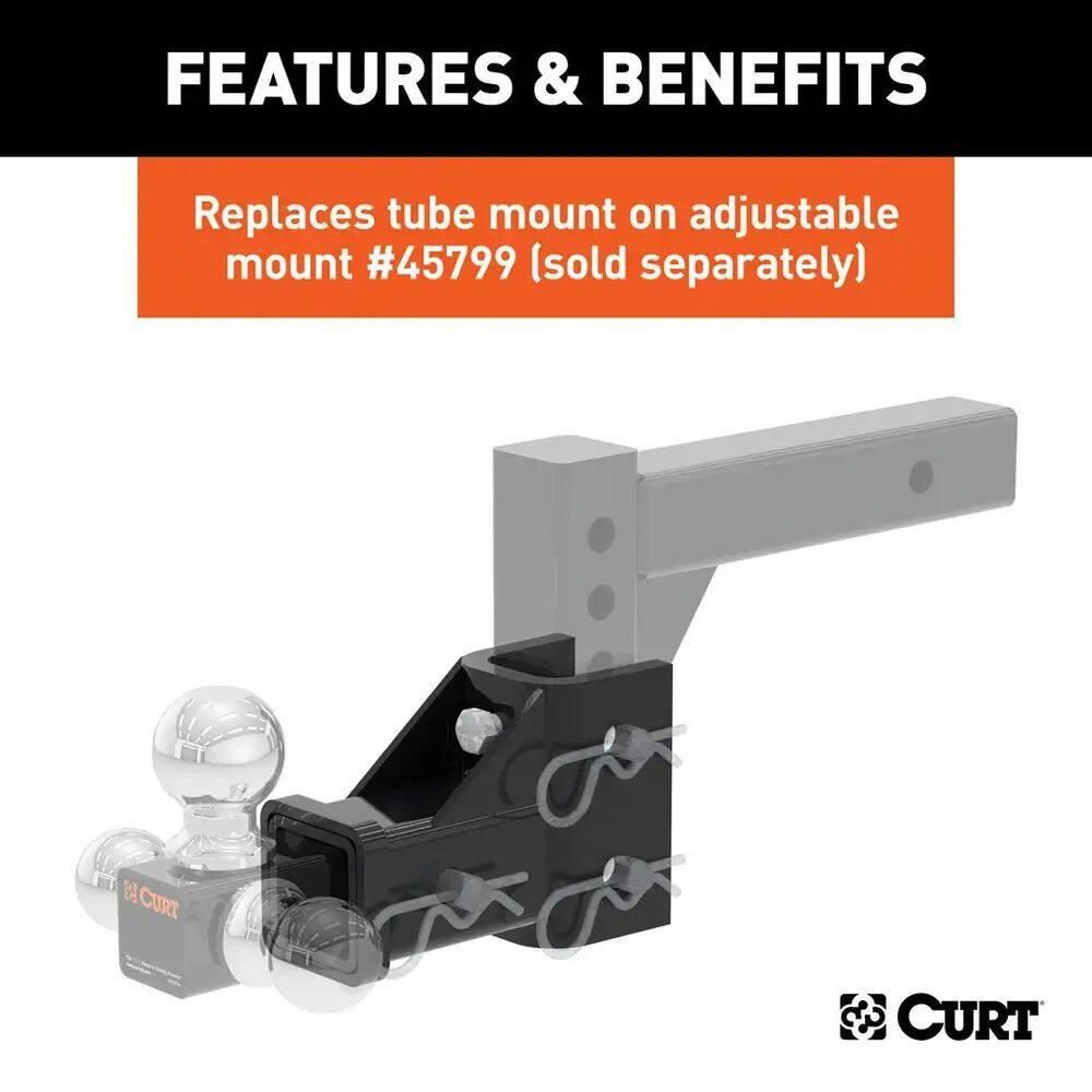 CURT Replacement Adjustable Tri-Ball Tube Mount
