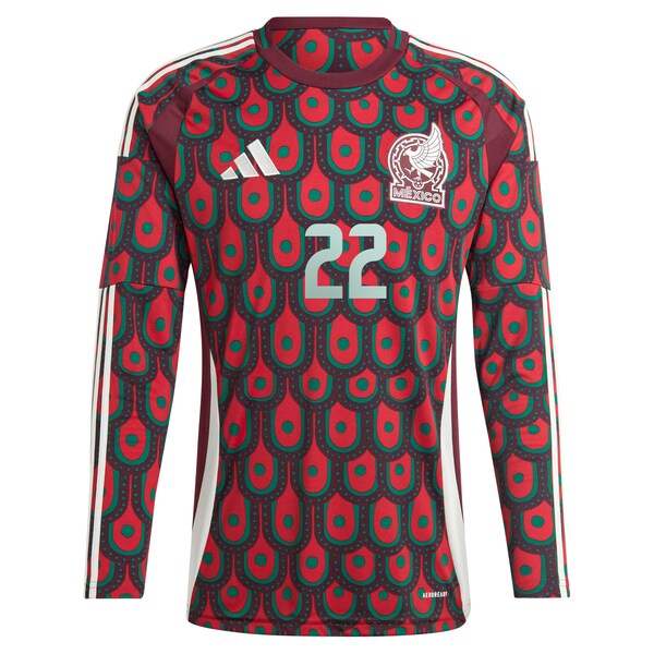Hirving Lozano Mexico National Team adidas 2024 Home Replica Player Long Sleeve Jersey - Burgundy