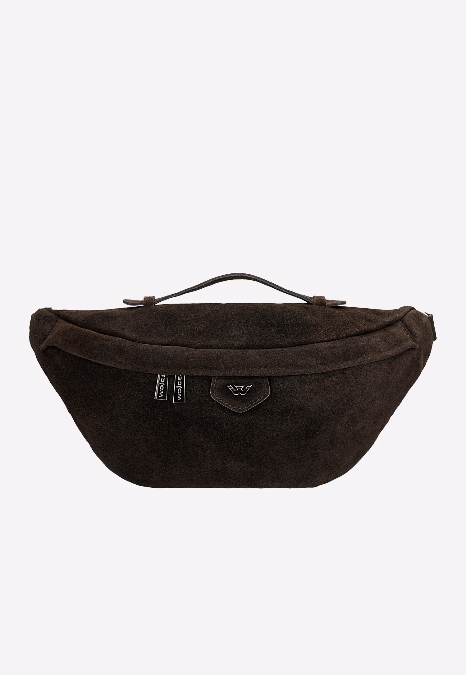 Brązowa czekoladowa nerka damska z dwoiny
