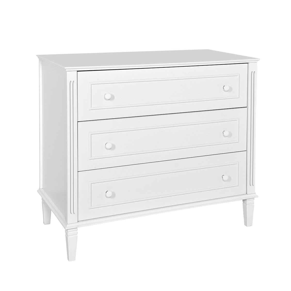 BIANKA - Commode 3 tiroirs blanc
