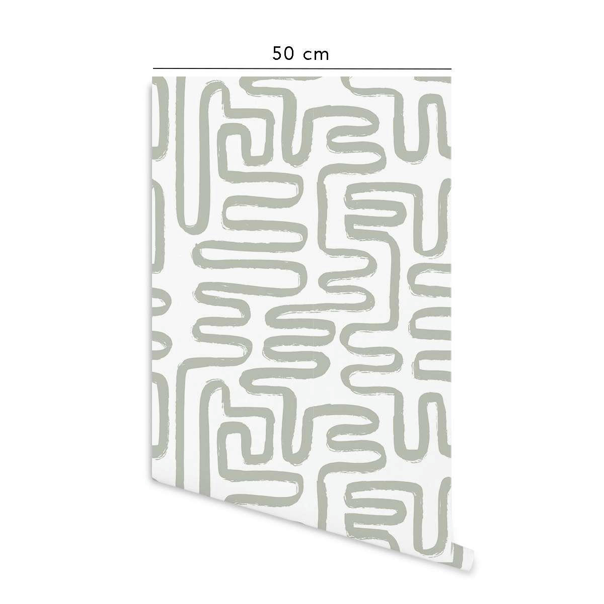 ZENGARDEN - Papier peint vinyle adhésif jardin zen vert 50x300 cm