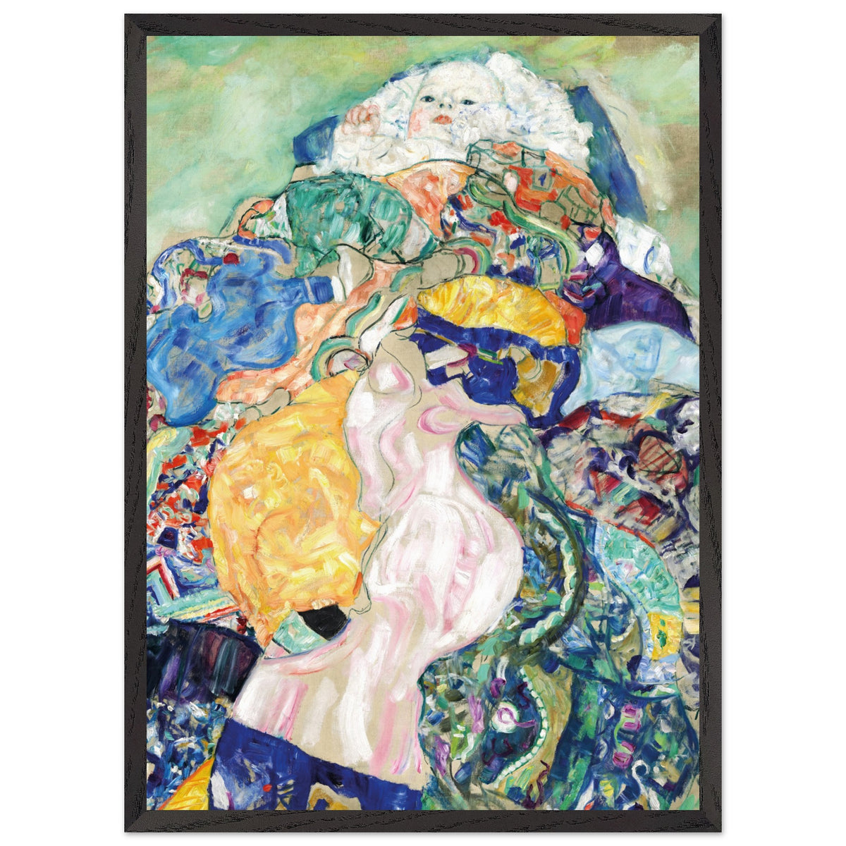 Artfulprints Poster met Lijst Gustav Klimt - Infant  - 50x70 cm - Meerkleurig