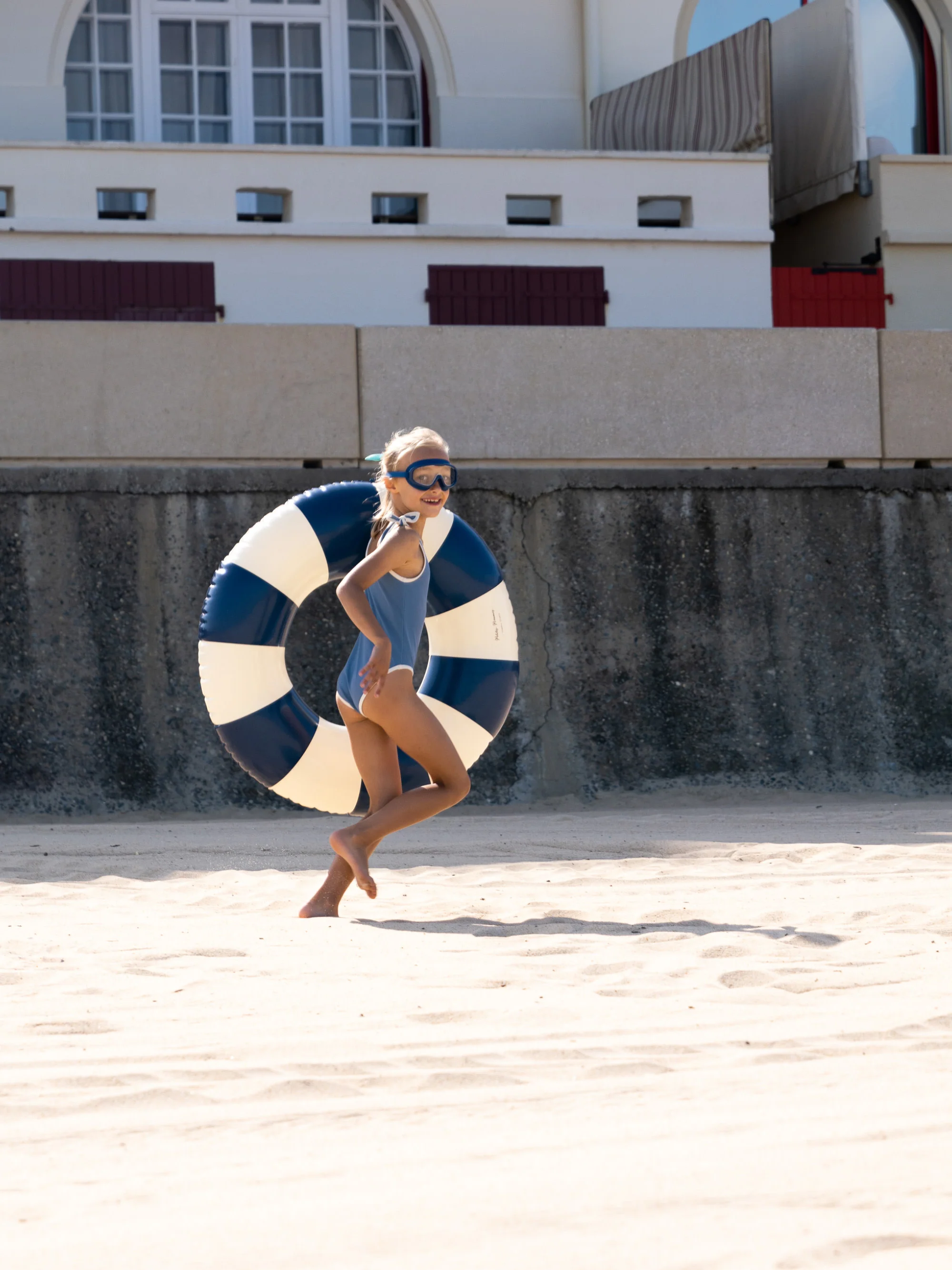 Handbedruckter Schwimmring Cannes Blue, in verschiedenen Größen