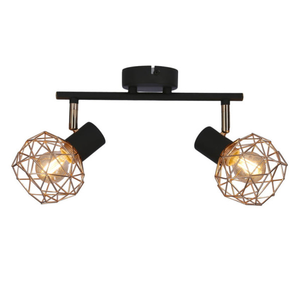 Lampa sufitowa miedziano-czarna ACROBAT 2xE14x40W Candellux