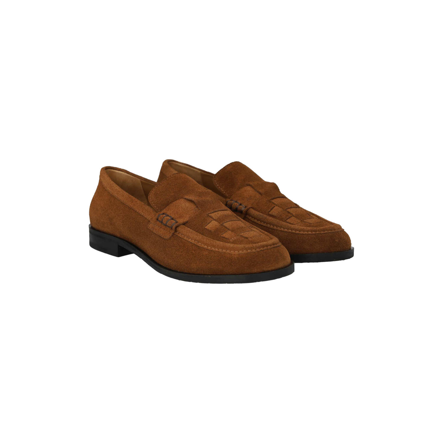 Loafer with braid detail, camel