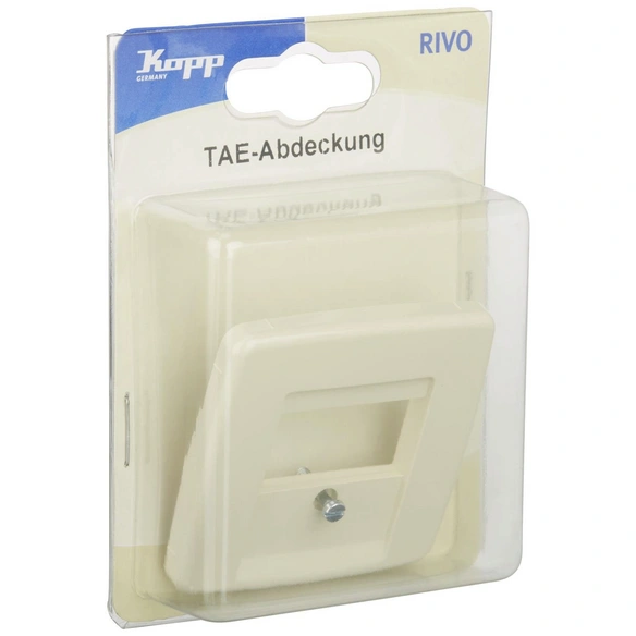 TAE-Abdeckung »RIVO«, 1-fach, cremeweiß, für TAE-Telefonanschlussdose, 1 – 3 Anschlüsse