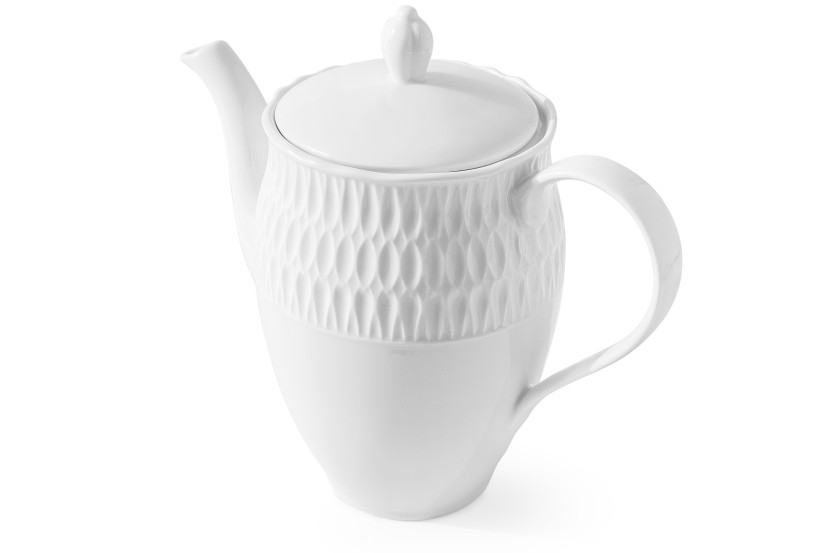 KONSIMO SOFIA BIAŁA Imbryk do kawy/herbaty z porcelany, 1,6 L