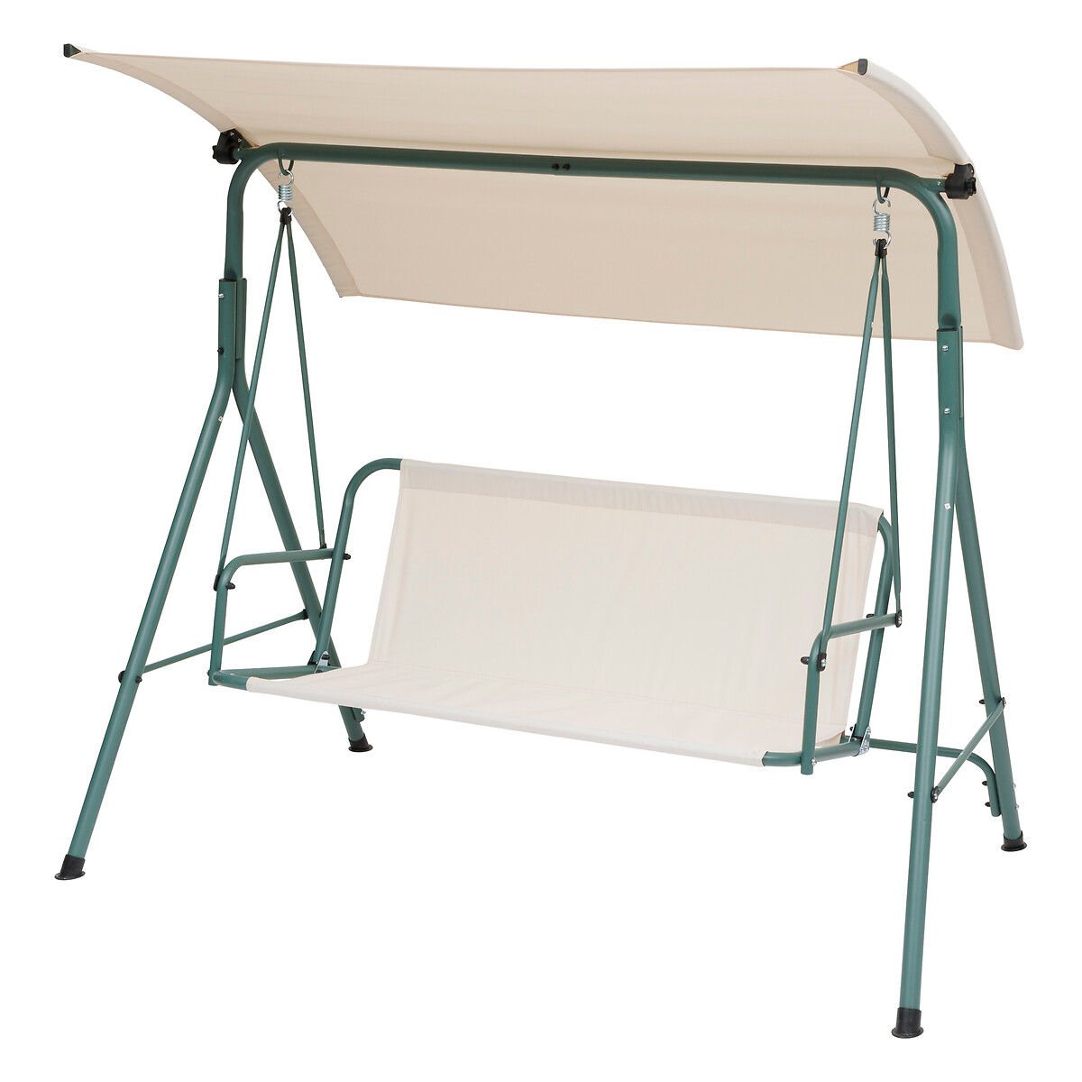 Baloiço em aço bege e verde