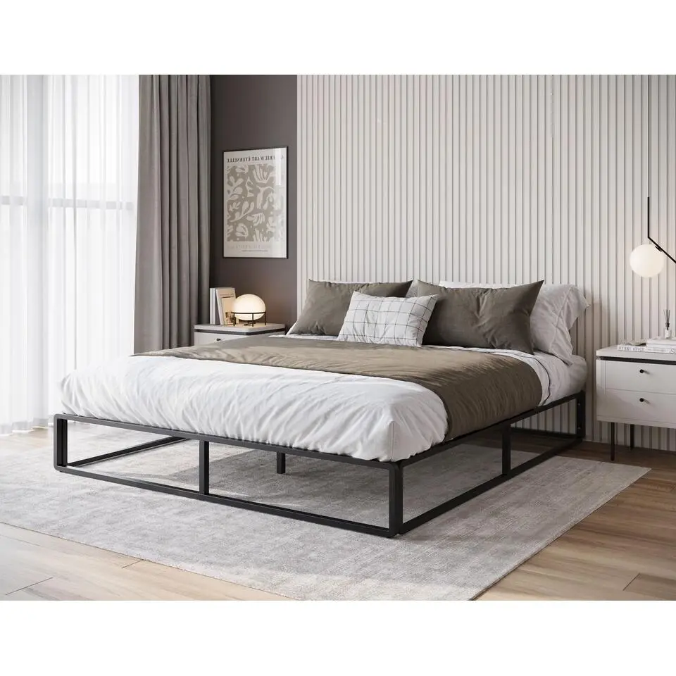 Meubella - Tweepersoonsbed Andrea - Zwart - 180x200 cm