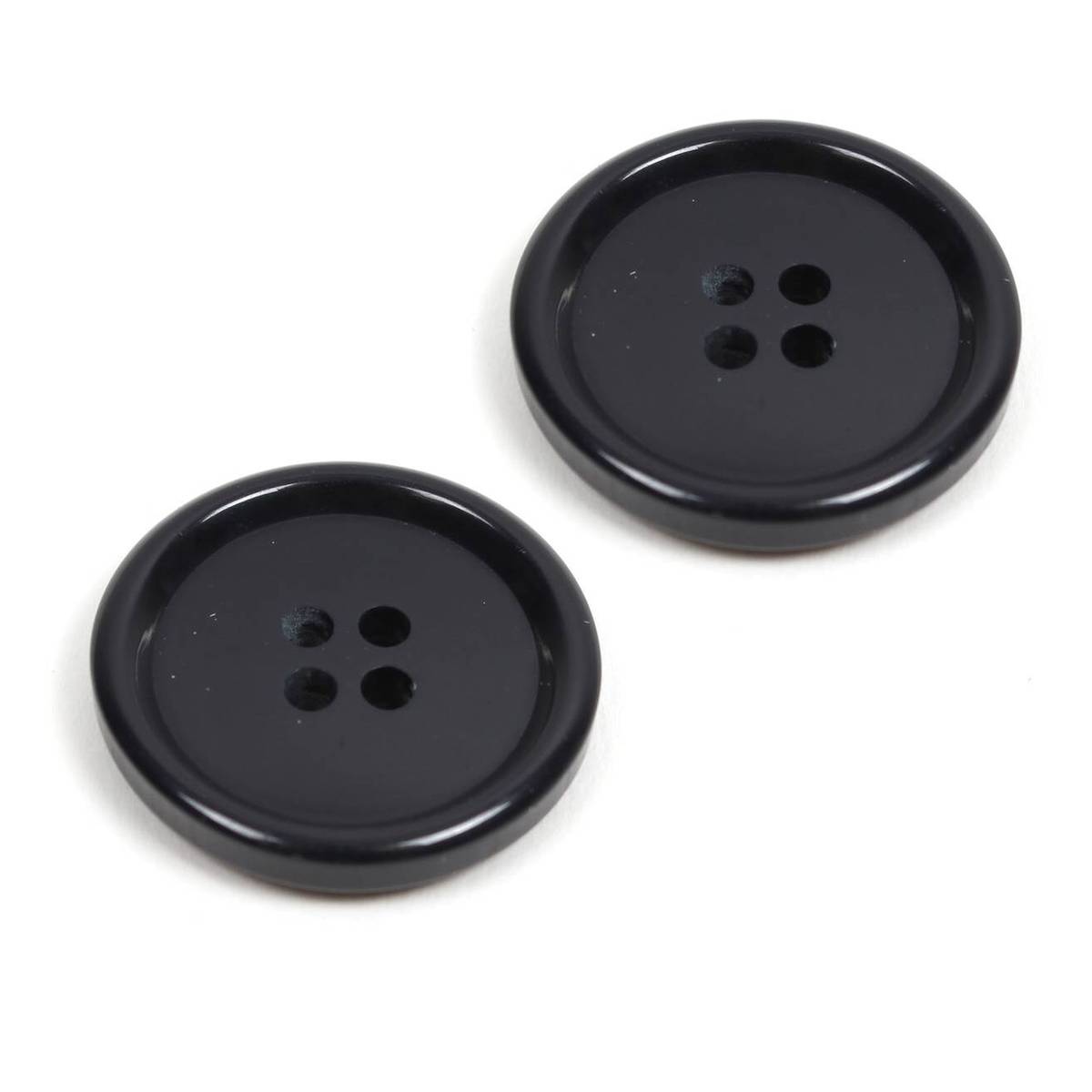 Hemline Royal Blue Basic Holes Button 2 Pack