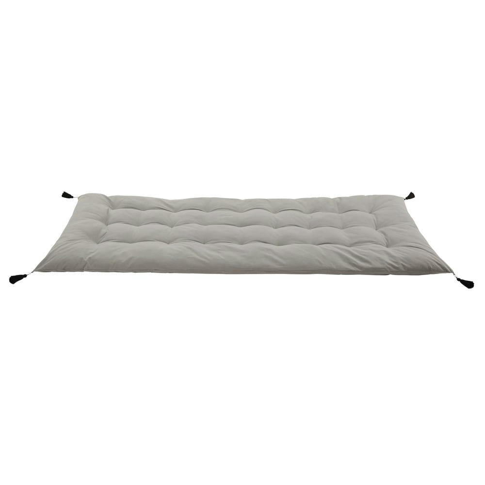 - Matelas de sol en coton gris 90x190