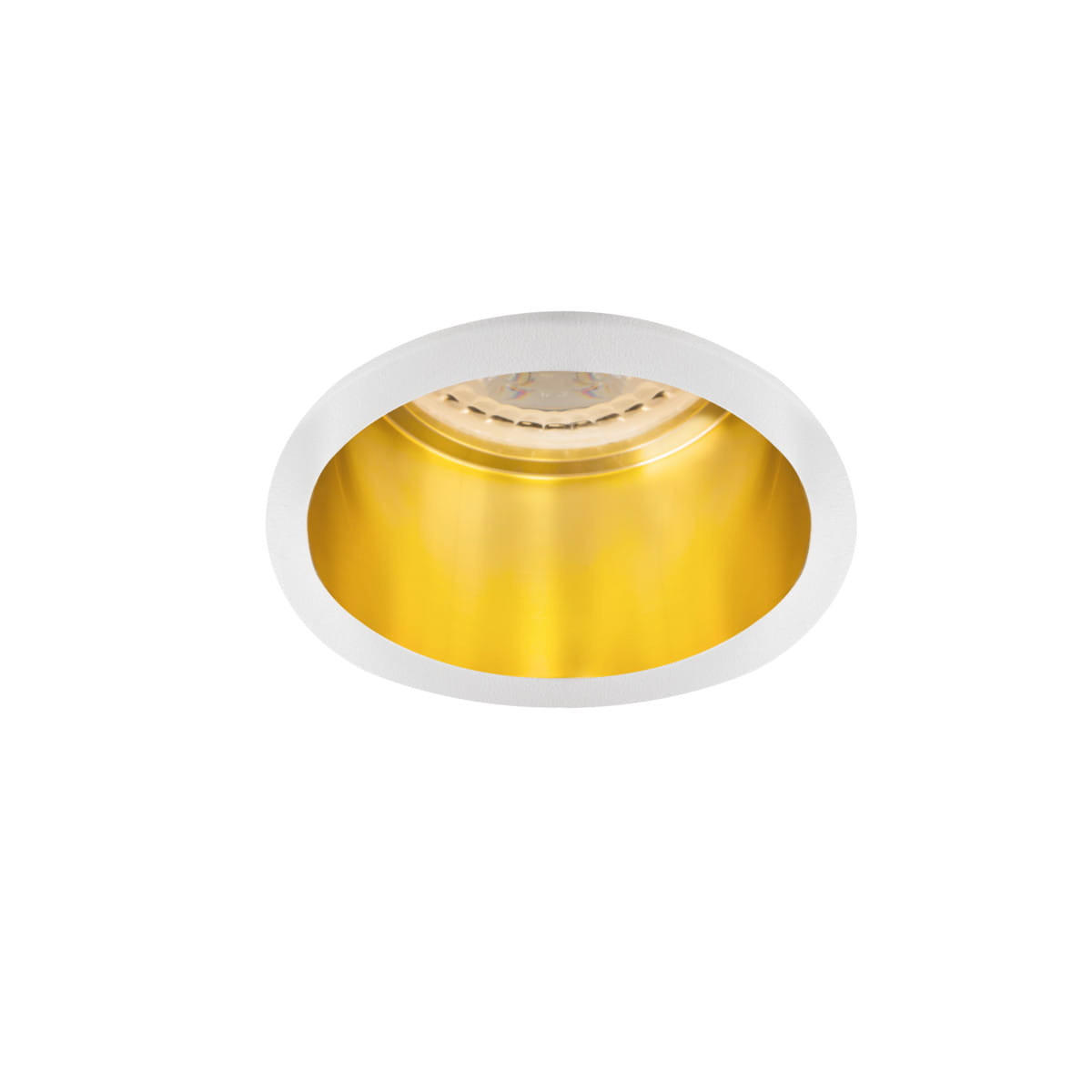 Oprawa wpuszczana okrągła biało-złota 7cm SPAG 1xGU10x35W IP20 Kanlux
