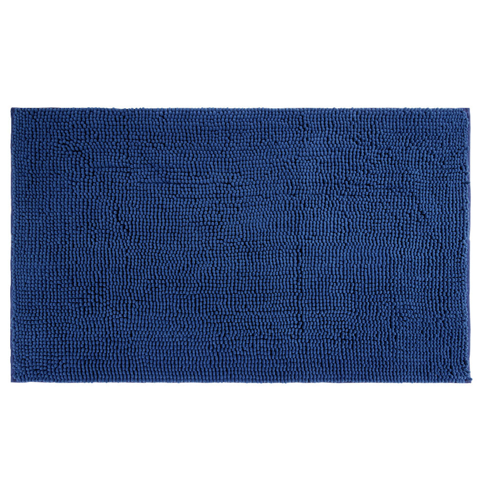 Tapis de bain polyester effet chenille 100x60cm