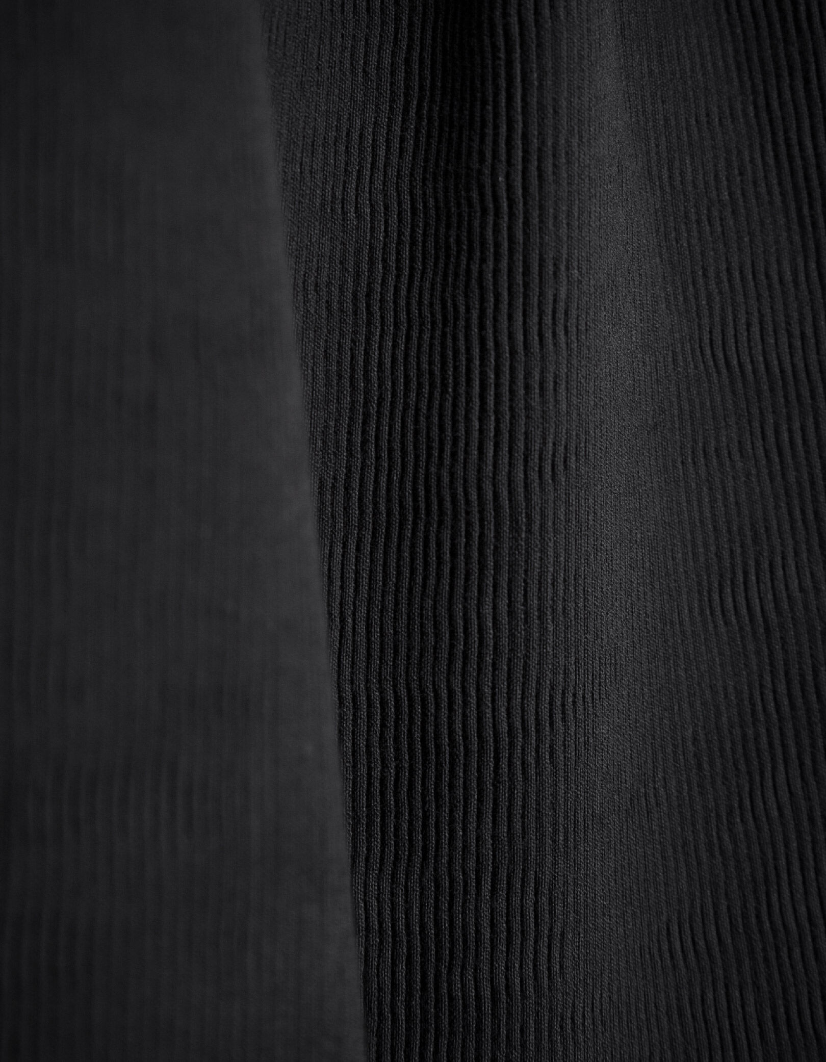 Pantalon noir tissu plissé Homme