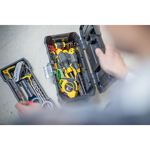 Caisse à outils vide cadenassable plastique Stanley 30 cm