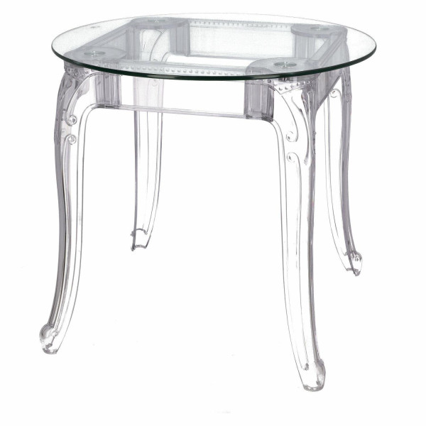 Stół Ghost 80cm transparentny glamour