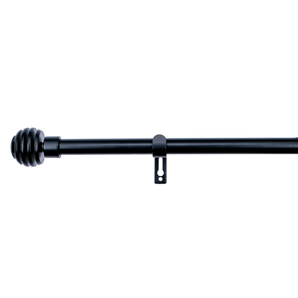 GARDINSTANG KIRSCH AURA SETT 90-160CM Ø19MM SVART