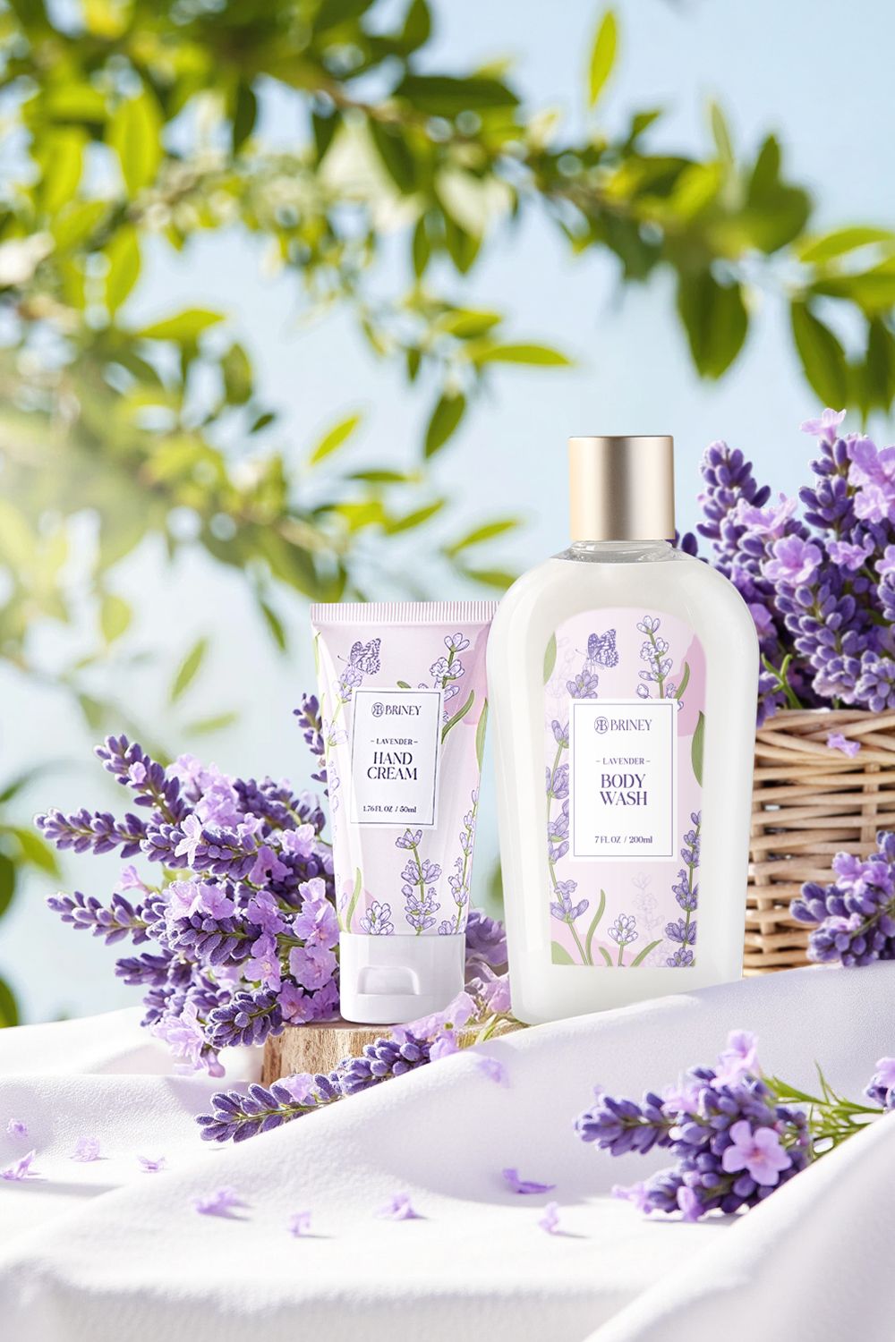 H&O Direct Lavender Scented 10pcs Spa Bath Gift Set