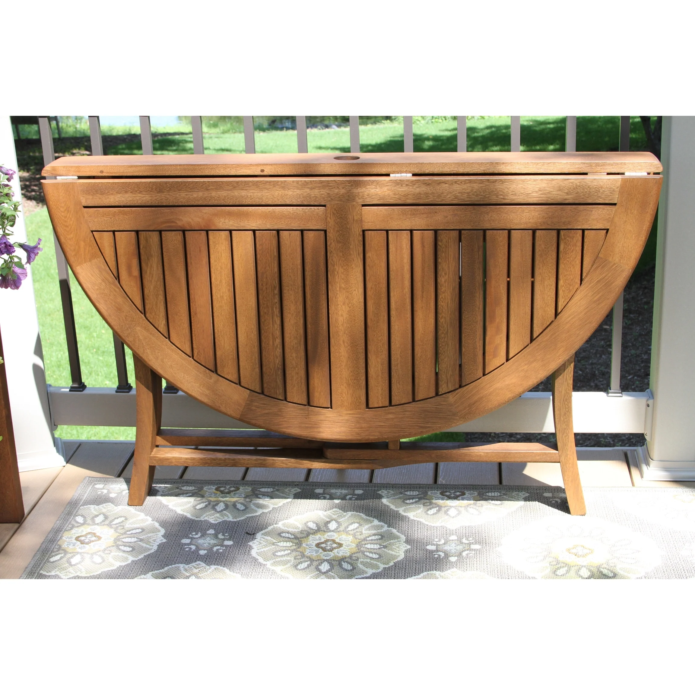 Eilaf 48 Round Eucalyptus Folding Table